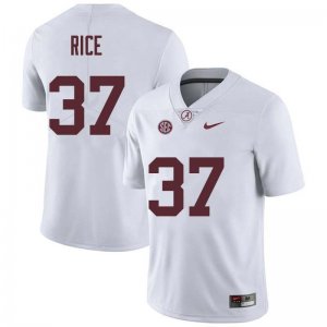 NCAA Men's Alabama Crimson Tide #37 Jonathan Rice Stitched College Nike Authentic White Football Jersey OI17E66ML